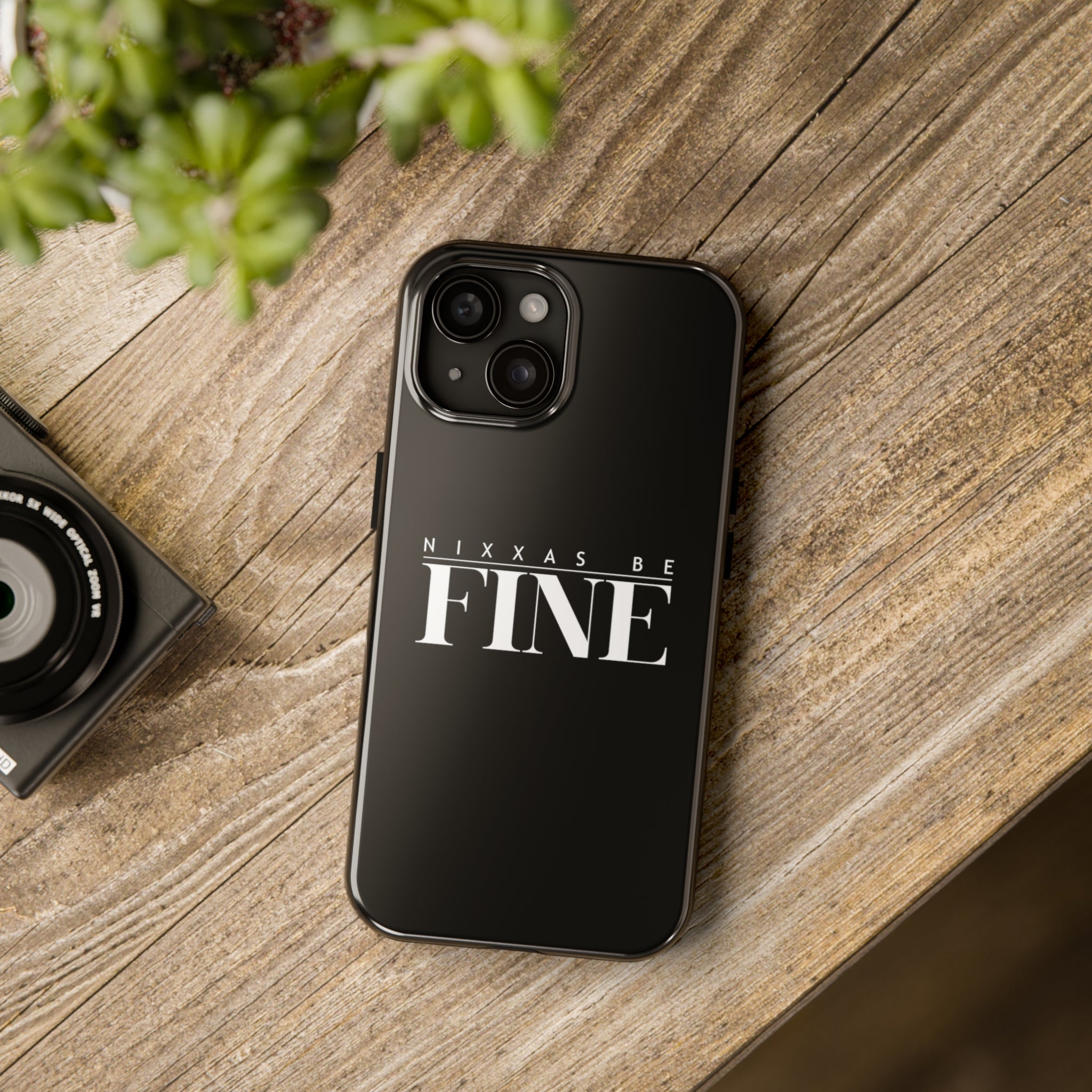 Nixxas Be Fine iPhone Case (Black)