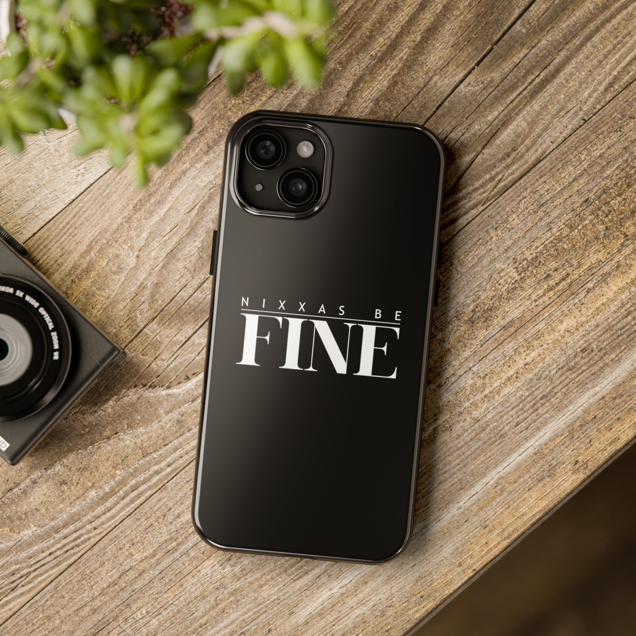 Nixxas Be Fine iPhone Case (Black)